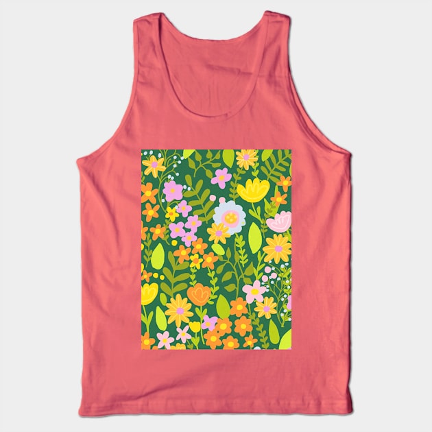 Amelia Green Tank Top by Gigi Rosado